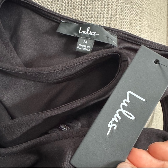 NWT Lulu's Chic Black Mini Dress - Picture 6 of 7